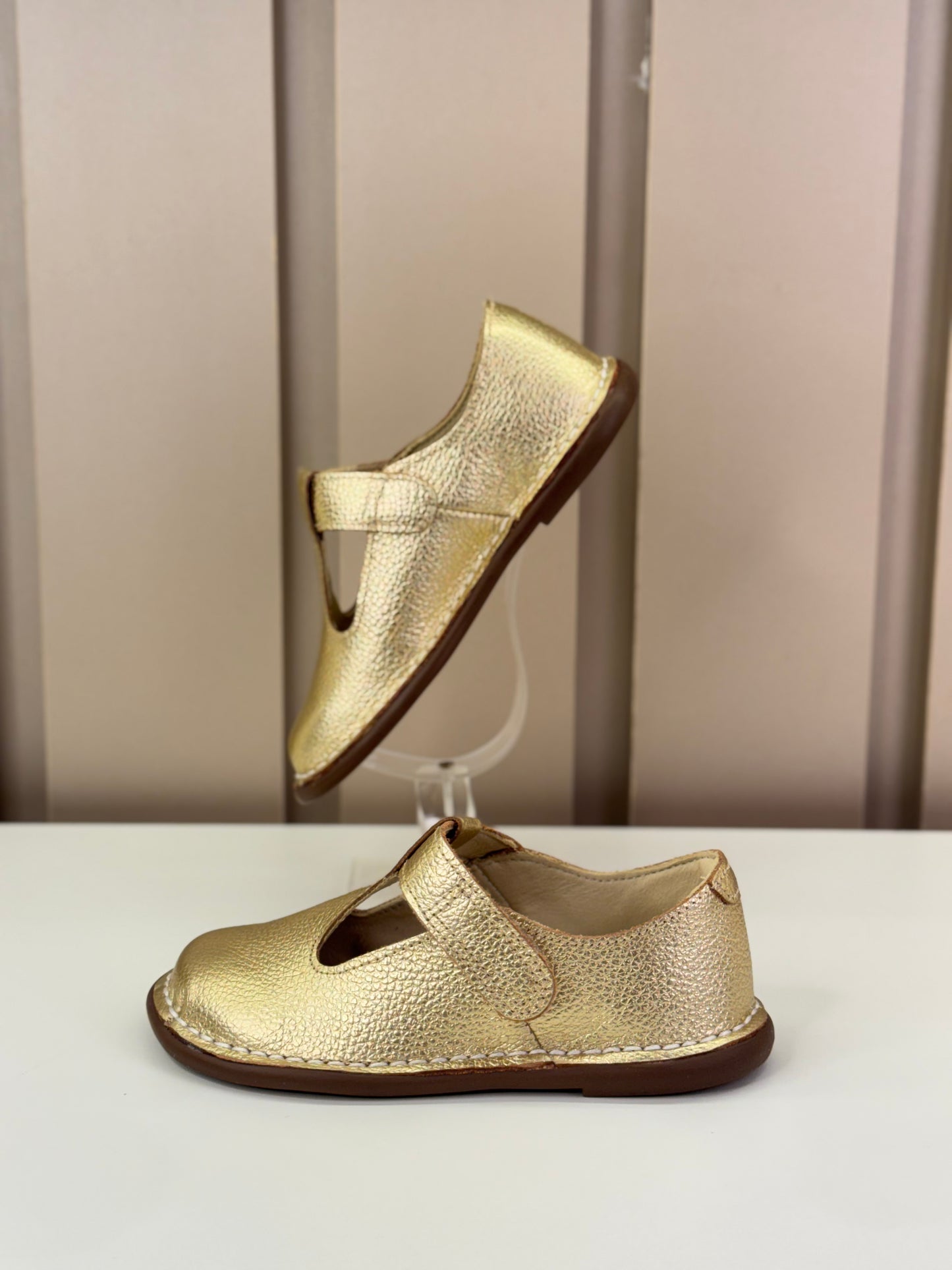 Sapato Infantil Couro Colegial Dore - Petit Cheval