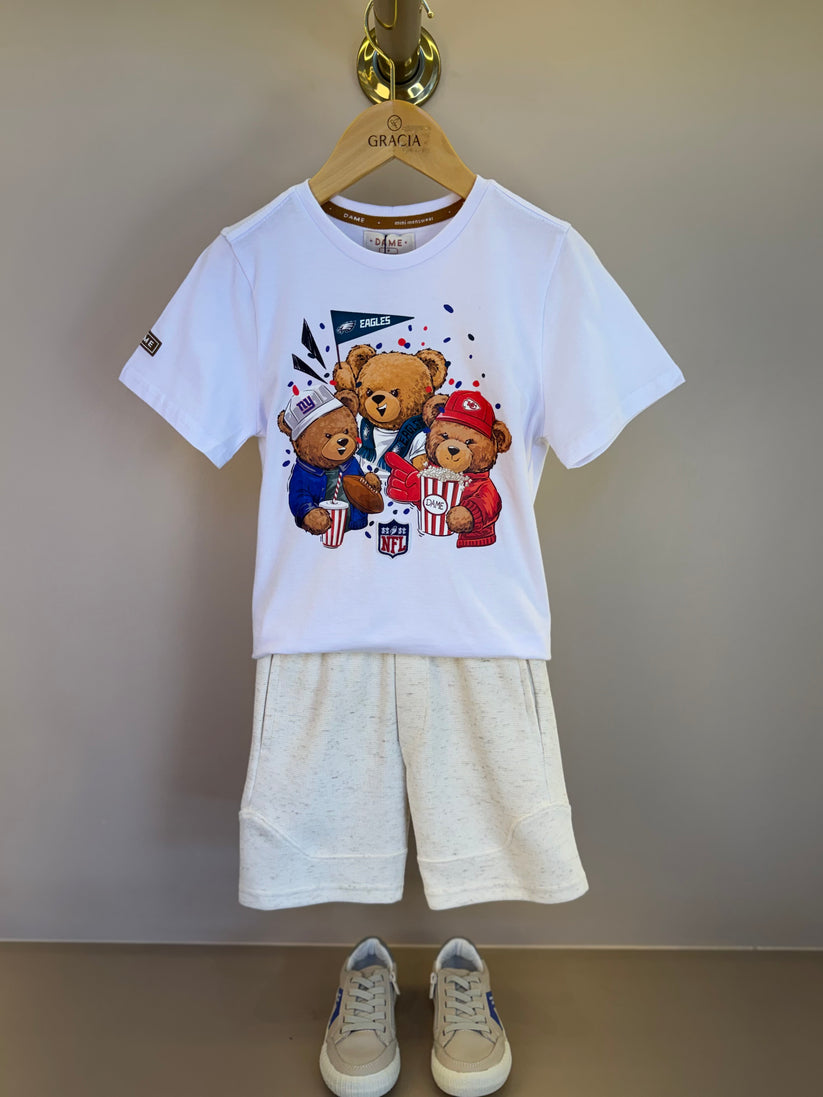 Camiseta Infantil Algodão NFL Teddy Torcedores - Dame