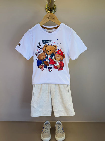 Camiseta Infantil Algodão NFL Teddy Torcedores - Dame