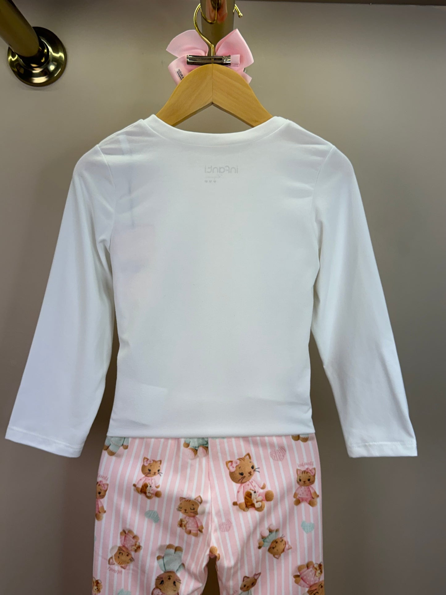 Pijama Infantil Blusa ML Sweet Dreams e Legging Ursinhas Rosa Claro - Infanti
