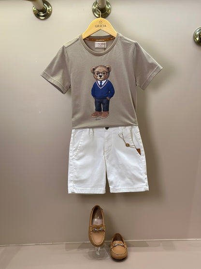 Camiseta Infantil Algodão Teddy University Fendi - Dame