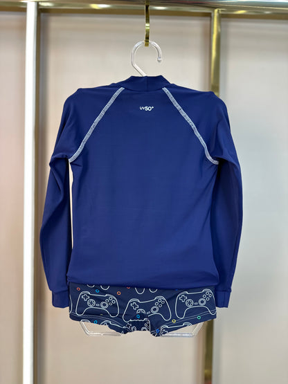 Conjunto Infantil Blusa Proteção UV e Sunga Lucca Play - Siri Kids
