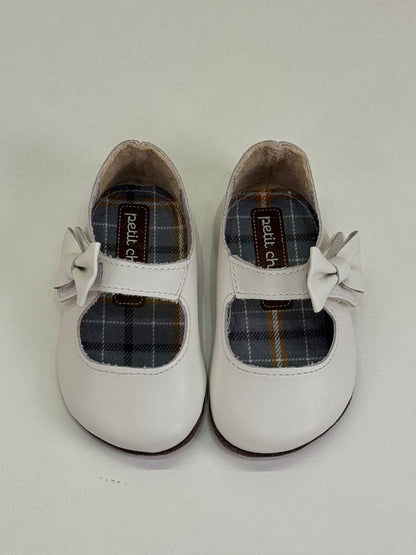 Sapato Bebê Couro Cubo Branco - Petit Cheval