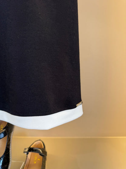 Vestido Infantil Ponto Roma Princesa Bordados Pérolas Preto - Pituchinhus