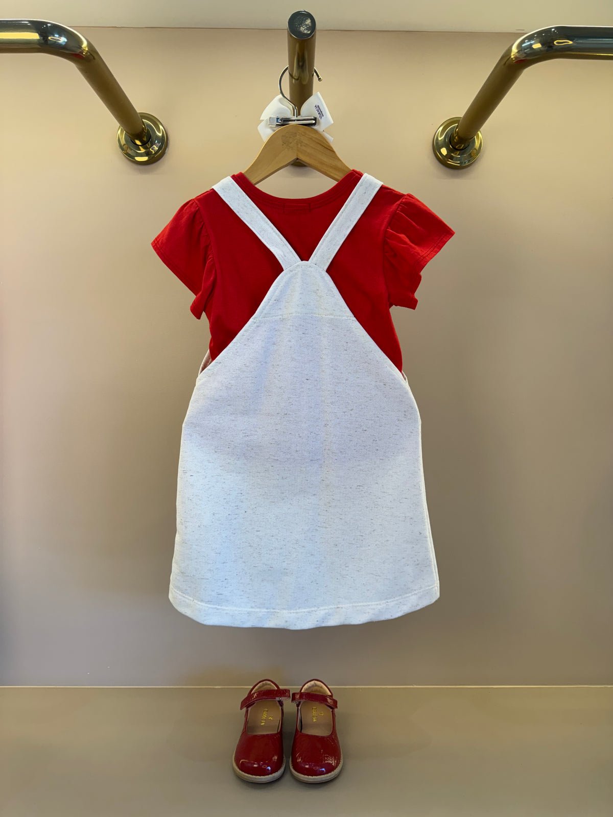 Salopete Infantil Estampada Ursa e Blusa Vermelha - Infanti