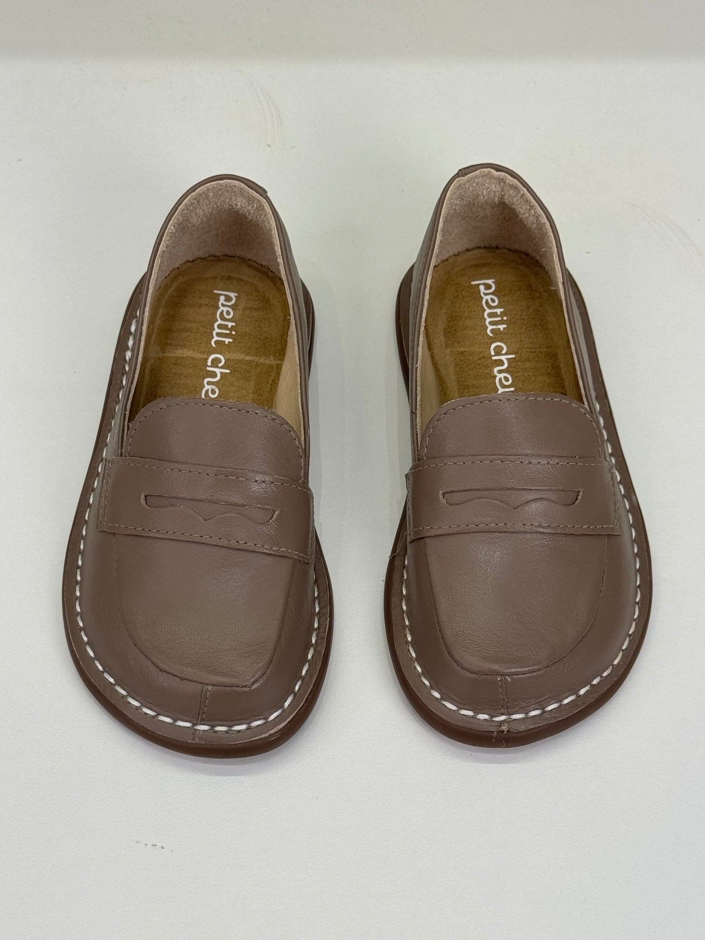 Mocassim Infantil Couro Moca Grigio - Petit Cheval