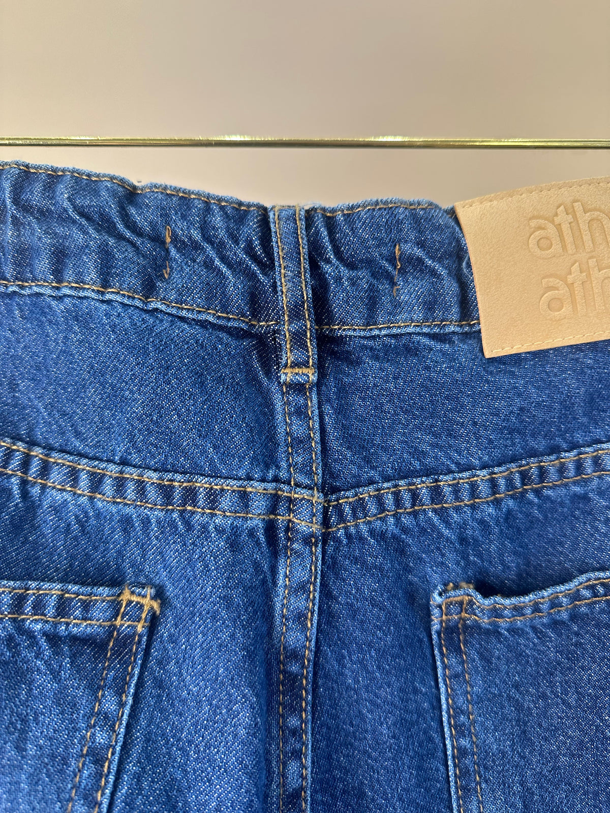 Calça Teen Jeans Wide Leg Cargo Azul - Authoria