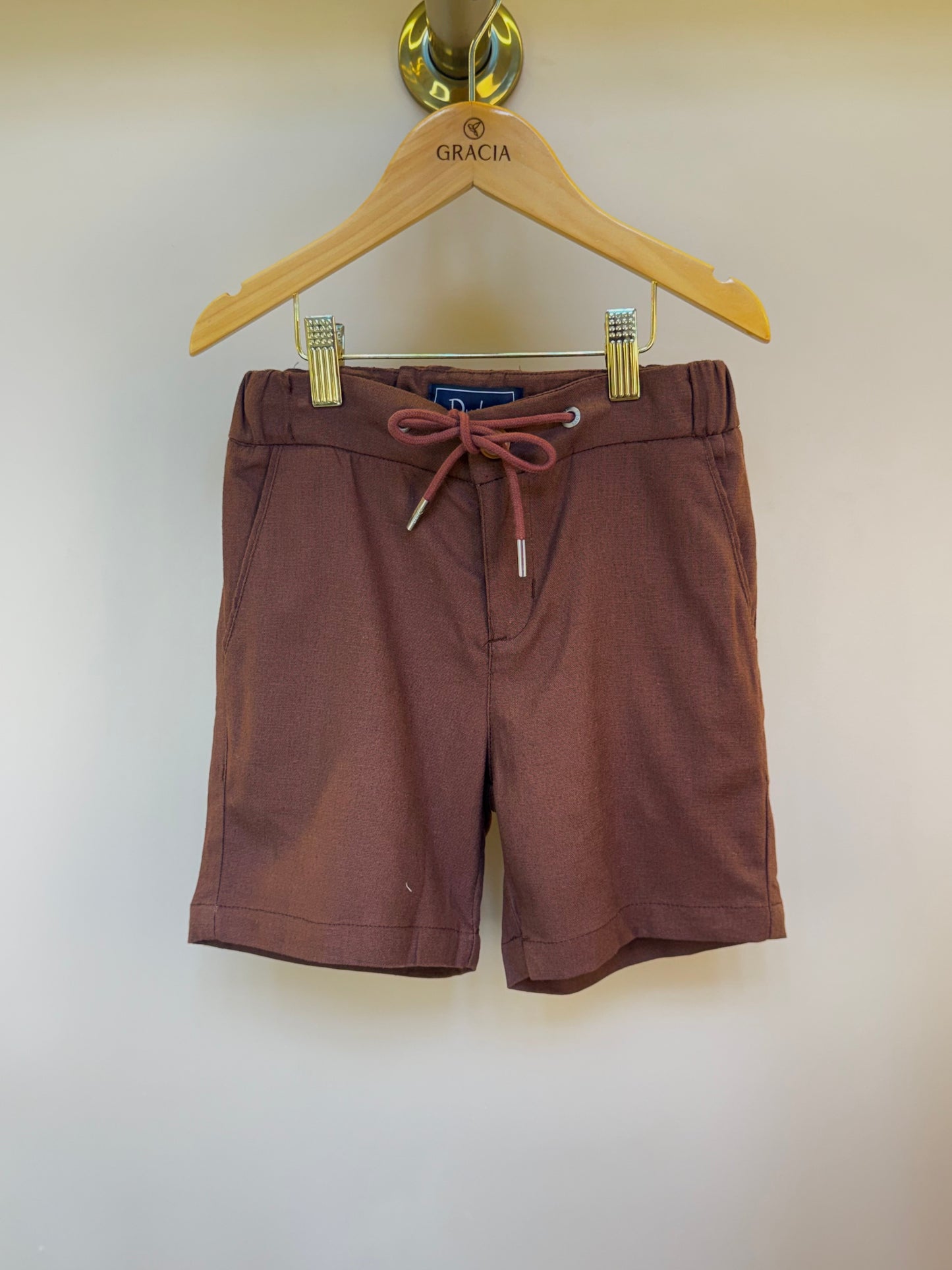 Bermuda Infantil Linho Marrom - Dudes