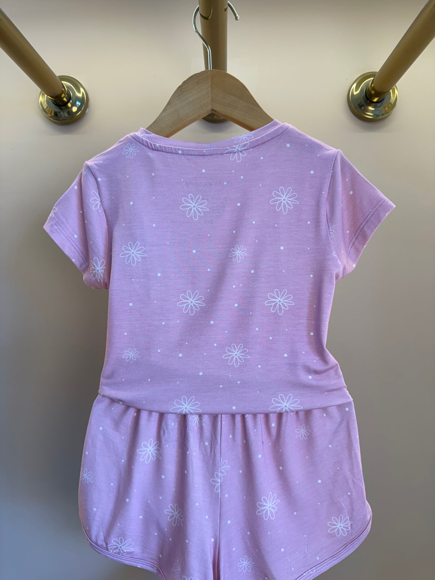 Pijama Infantil Comfy Blusa MC e Shorts Flower Rosa - Conforteca