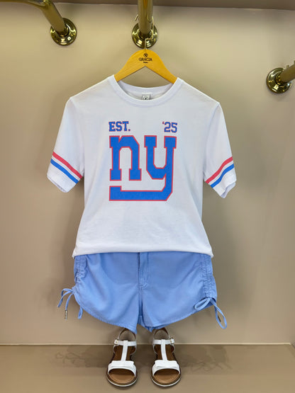 Conjunto Teen Camisa Oversized e Shorts com Amarração - Two In