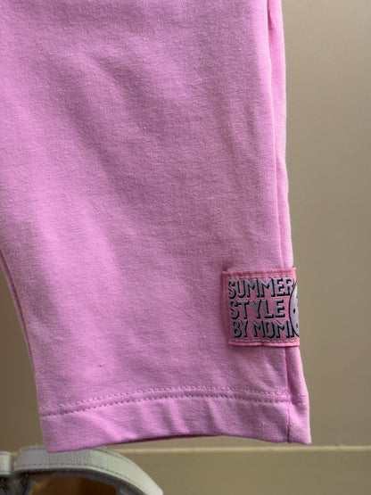 Conjunto Infantil Blusa Hello Kitty e My Melody e Shorts Legging Ciclista Rosa - Momi