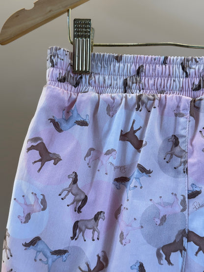 Shorts Infantil Algodão Cavalinhos Rosa - Pituchinhus