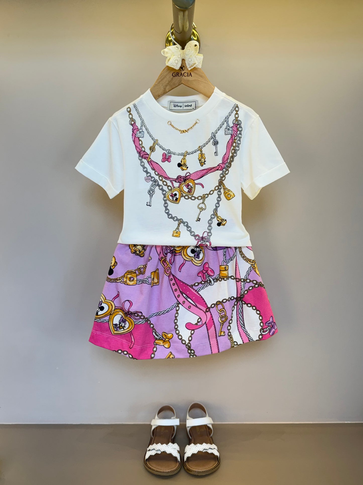 Conjunto Infantil Blusa e Saia Essentials Disney - Animê
