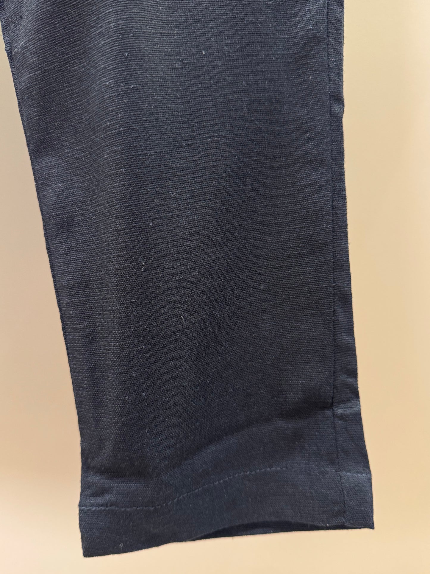 Calça Infantil Linho Cordão Preta - Dudes