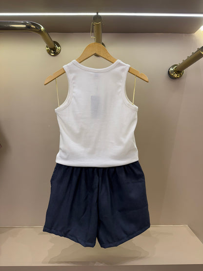 Conjunto Teen Blusa Regata e Short Liz Alfaiataria -  Vic Vick