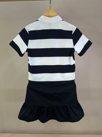 Conjunto Teen Blusa Gola Polo e Saia Balonê  - Two In