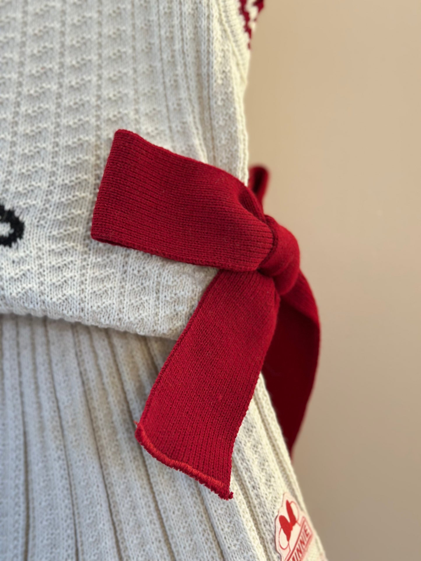 Conjunto Infantil Colete e Saia Tricot Minnie Pérola - Animê