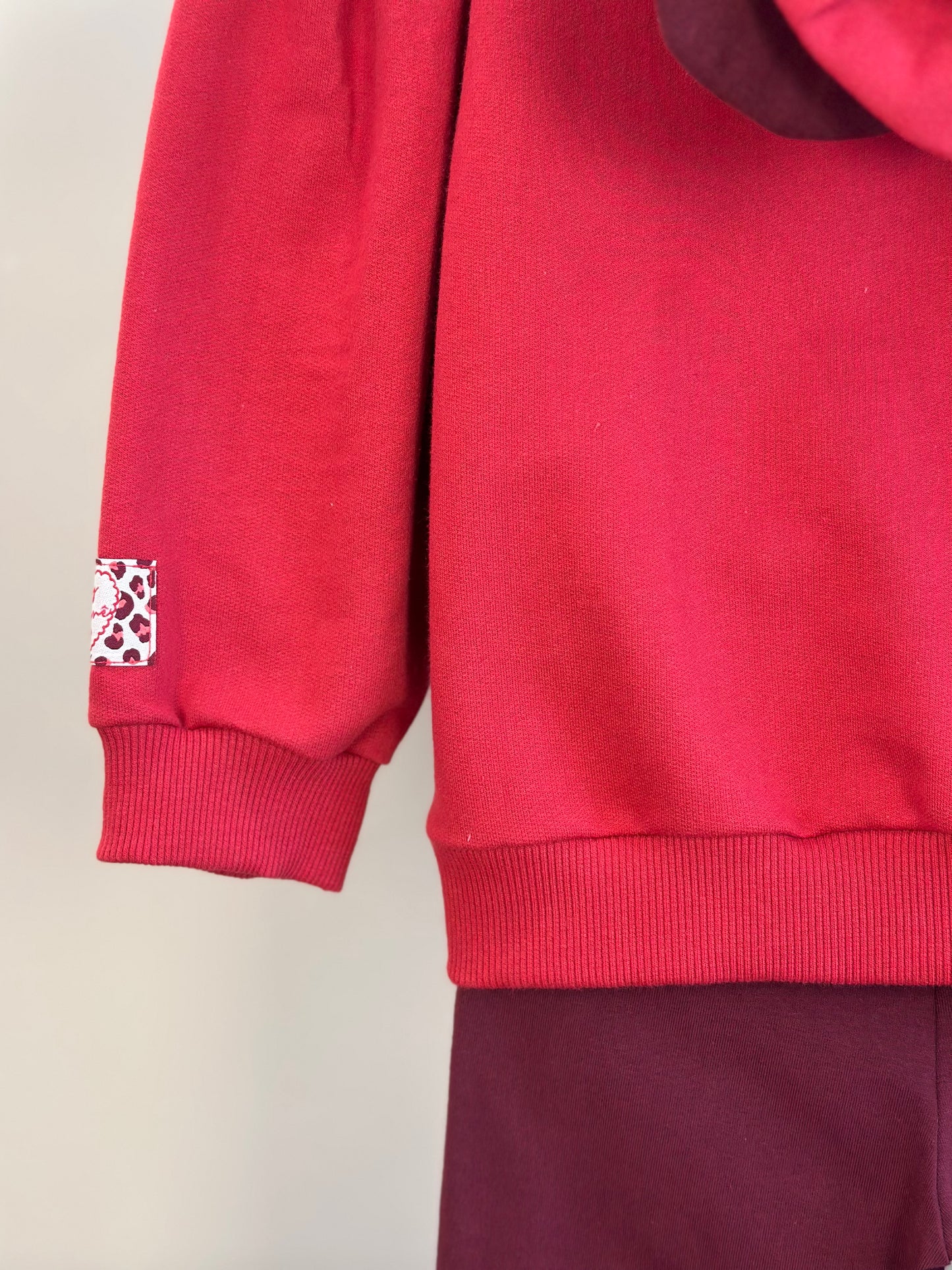 Conjunto Infantil Casaco Capuz e Orelha Minnie e Legging Cranberry - Animê