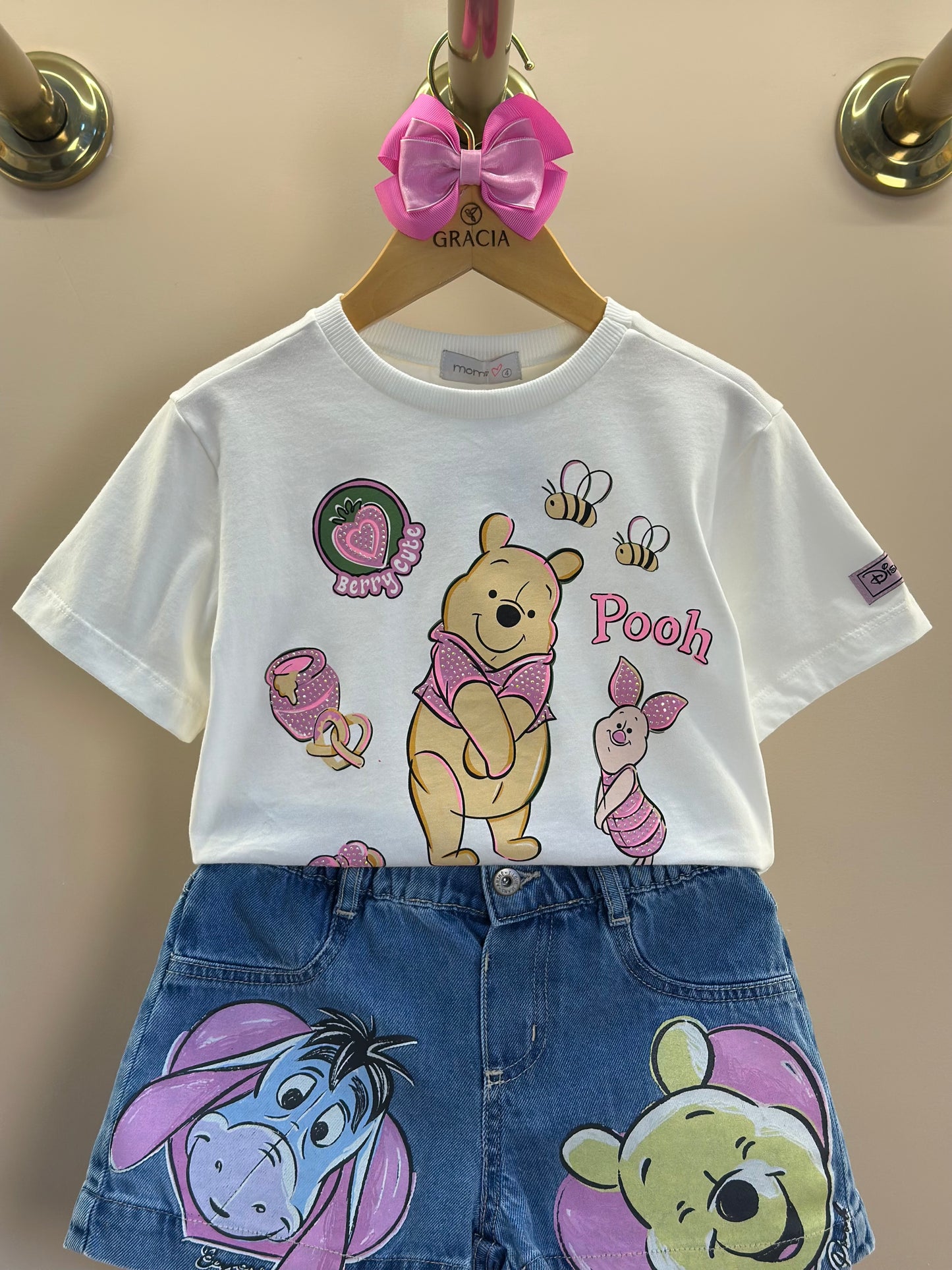 Blusa Infantil Ursinho Pooh Pérola - Momi Mini