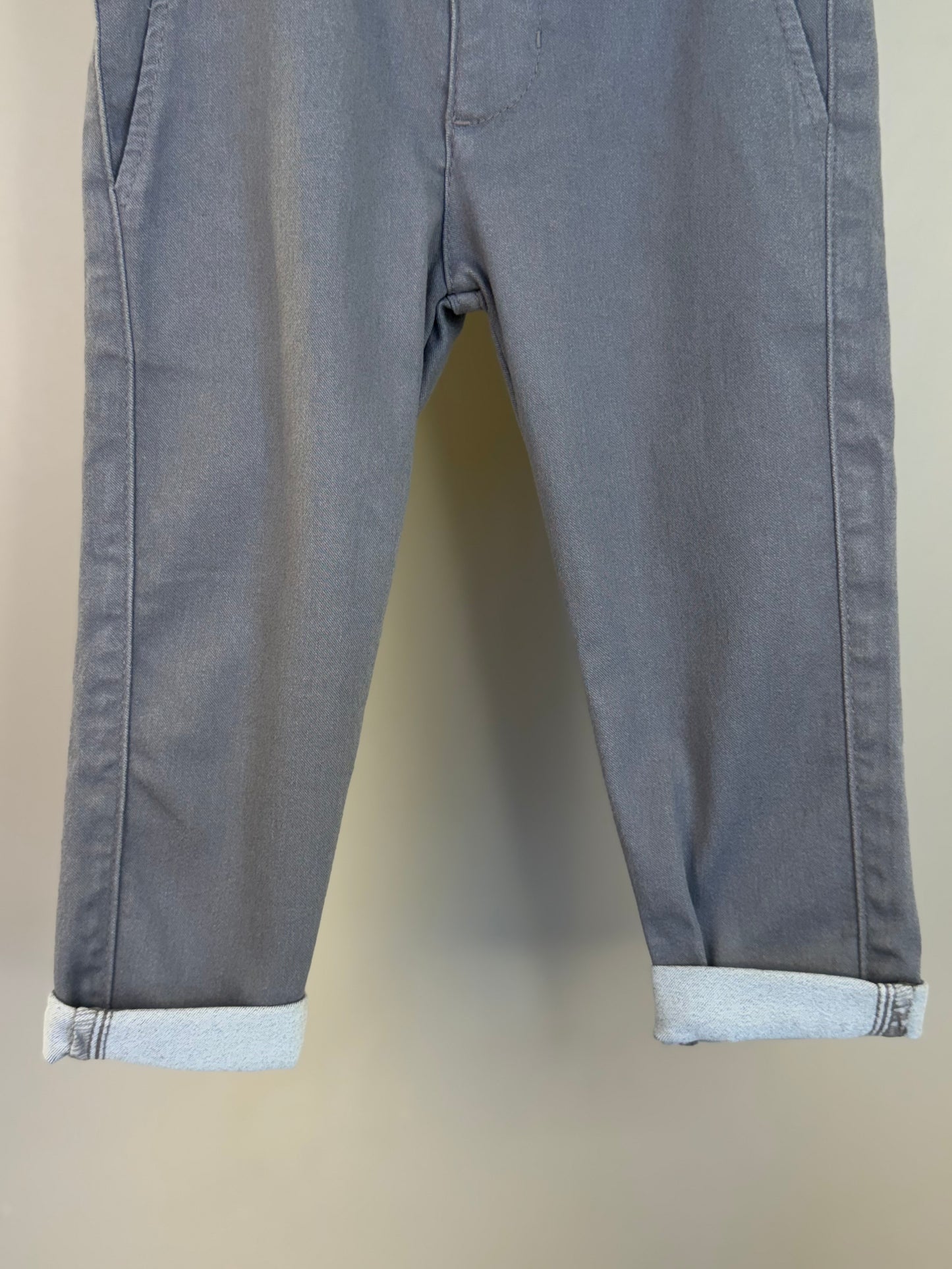 Calça social skinny de sarja cinza - Dame