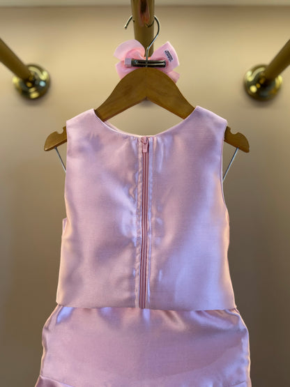 Conjunto Infantil Zibeline Strass Blusa e Saia Rosa - Petit Cherie