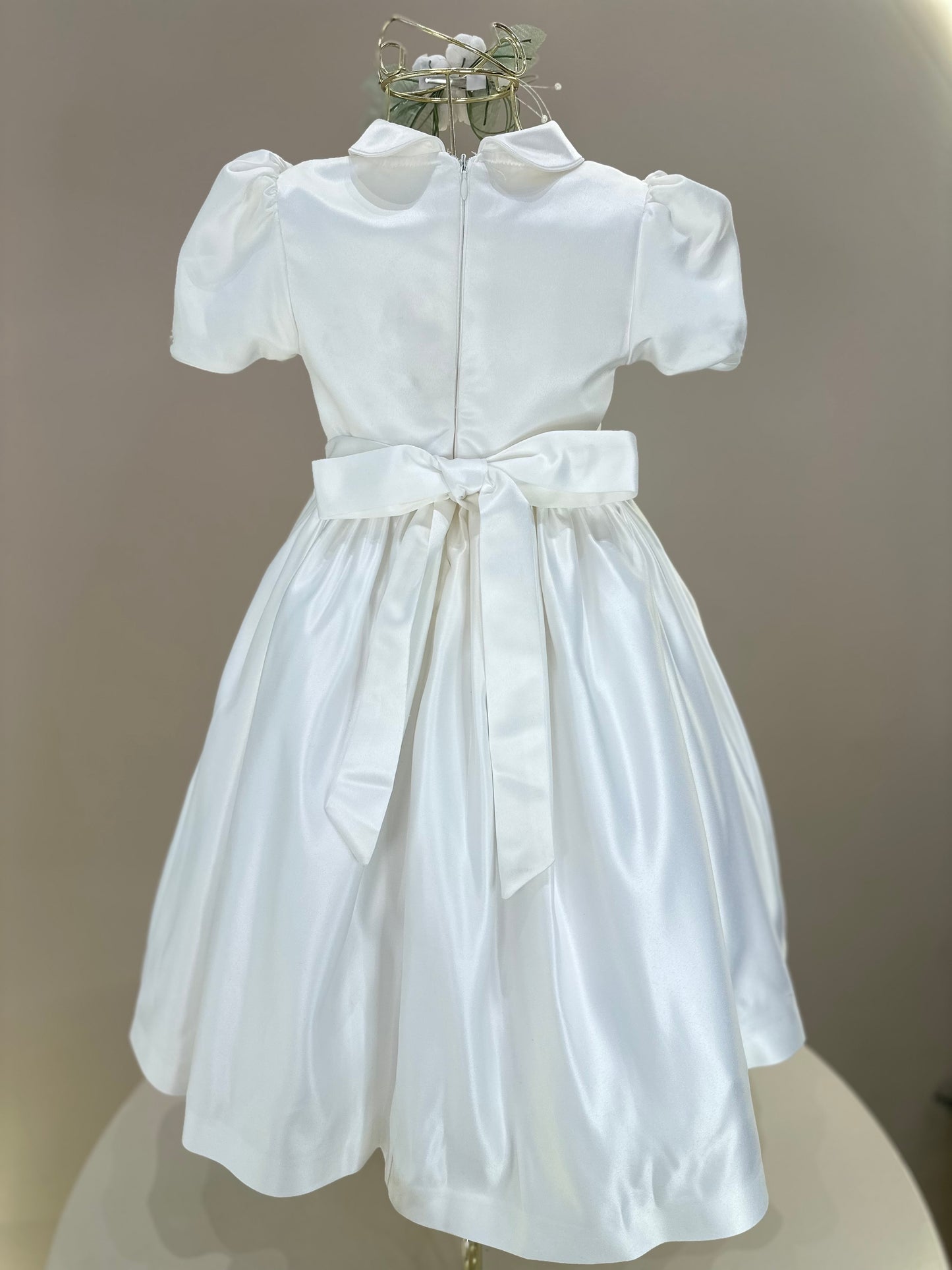 Vestido Infantil Bordados Rococó Francês Off White - Mio bebê