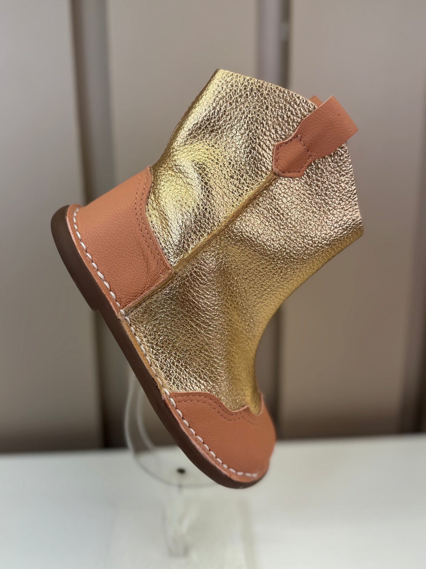 Bota Infantil Cow Peach e Cobre - Petit Cheval