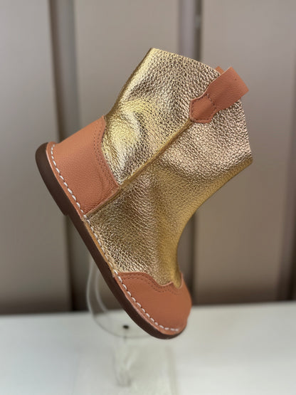 Bota Infantil Cow Peach e Cobre - Petit Cheval