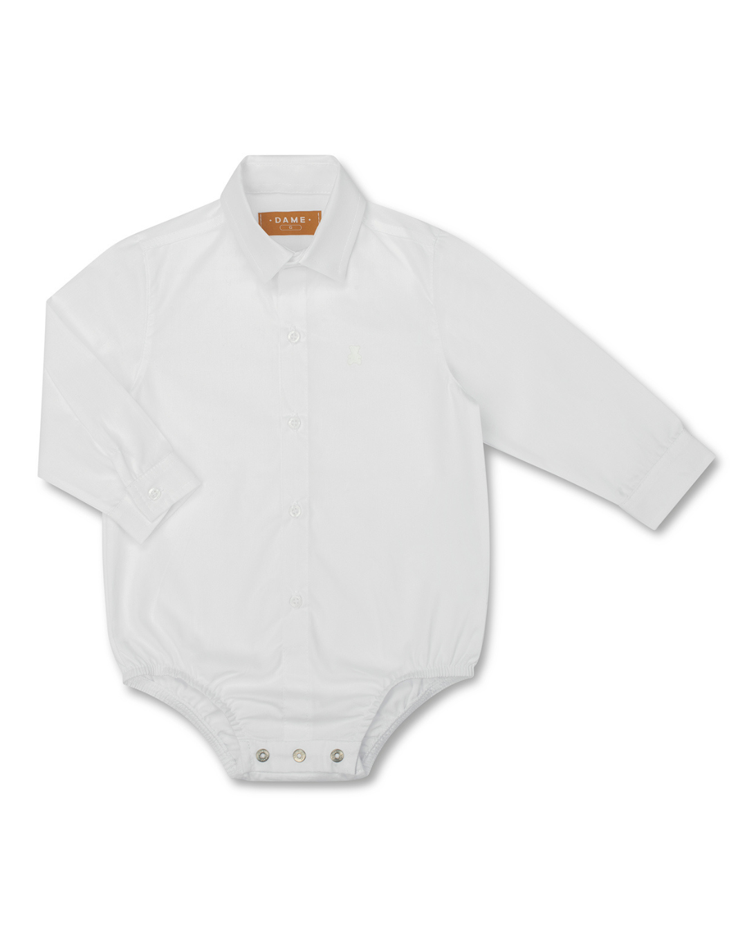 Conjunto Bebê Camisa-body Algodão ML Branco e Bermuda Social Marinho - Dame
