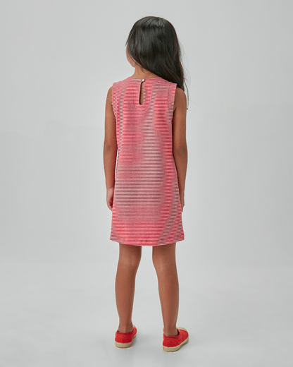 Vestido Infantil Jumper Jacquard Xadrez Vermelho - Beabá