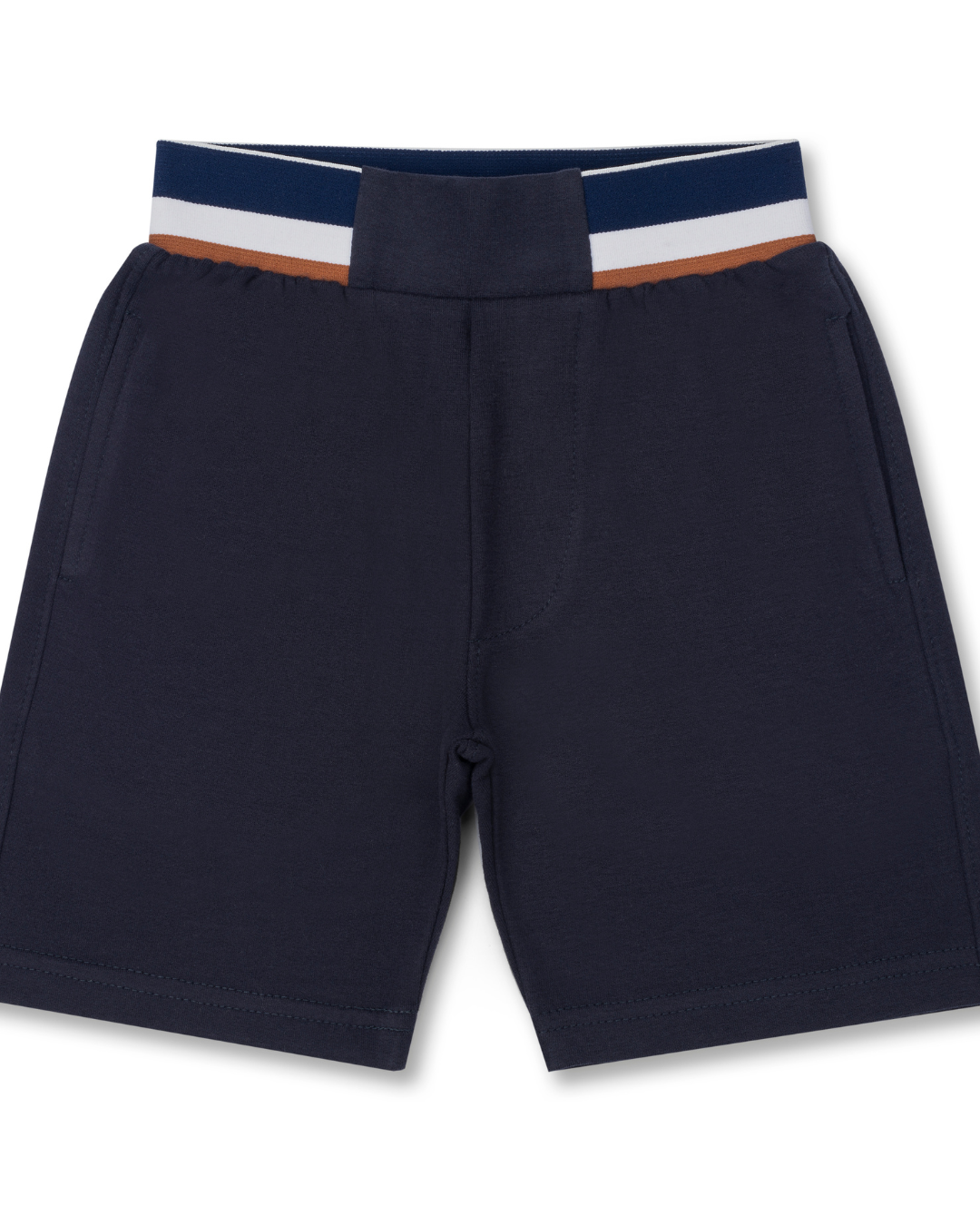 Conjunto Infantil Camiseta Teddy Sumer Delavê e Bermuda Moletom Elastano Elástico Listrado - Dame