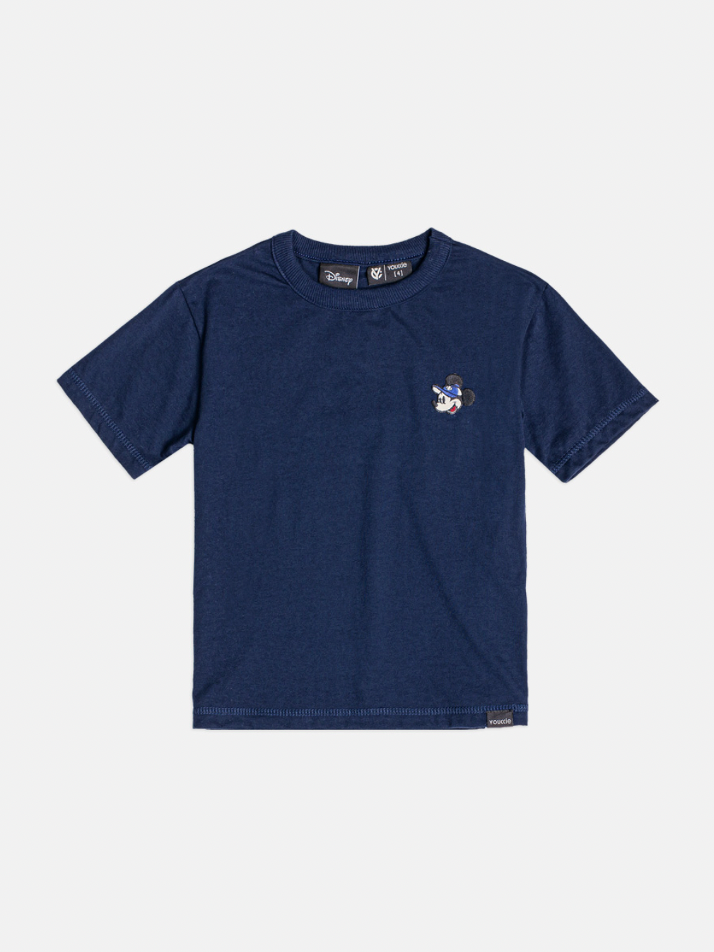 Conjunto Infantil Camiseta Marinho Mickey e Bermuda Bege - Youccie