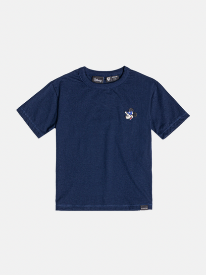 Conjunto Infantil Camiseta Marinho Mickey e Bermuda Bege - Youccie
