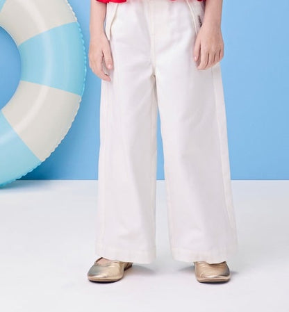 Conjunto Infantil Blusa Tricot Lacinhos e Babados e Calça Style Pantalona - Momi