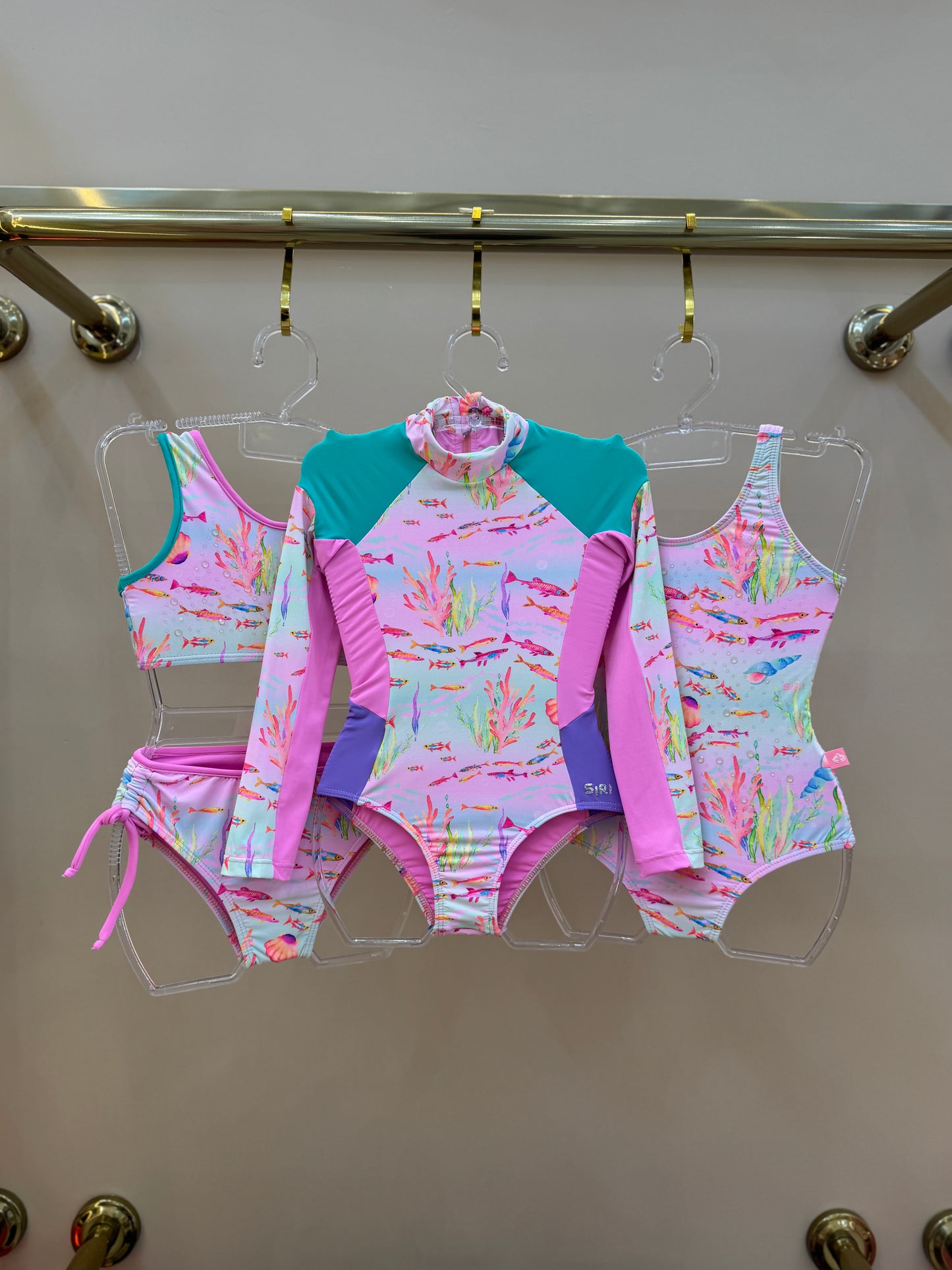 Biquíni Infantil Cropped Antonela Hot  Est Piabinha - Siri Kids