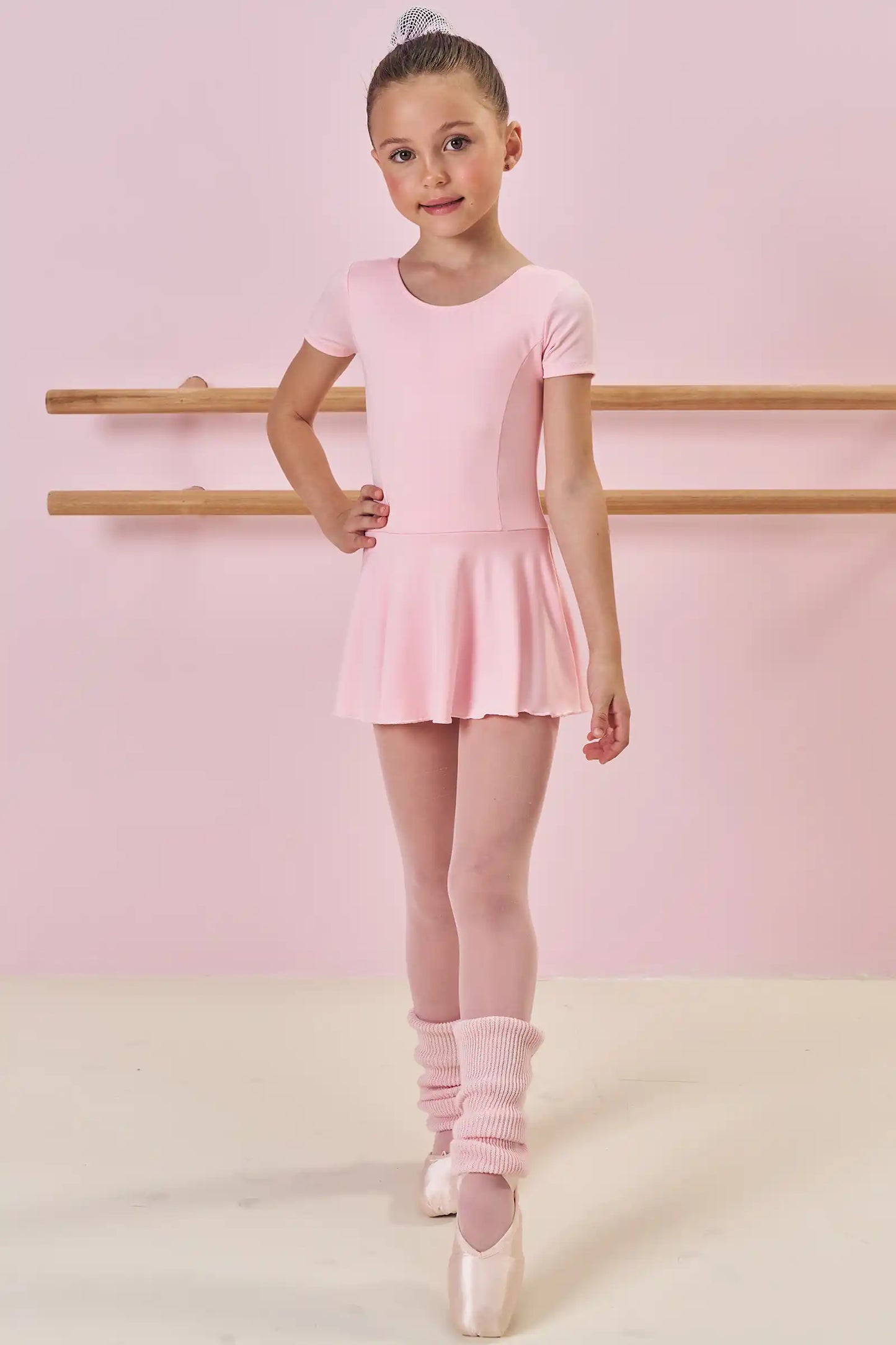 Collant Infantil Ballet MC Rosa Claro - Infanti