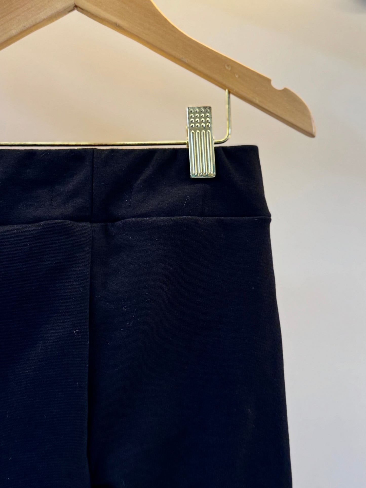 Calça Infantil Flare Lapelas Bordadas Preta - Pituchinhus