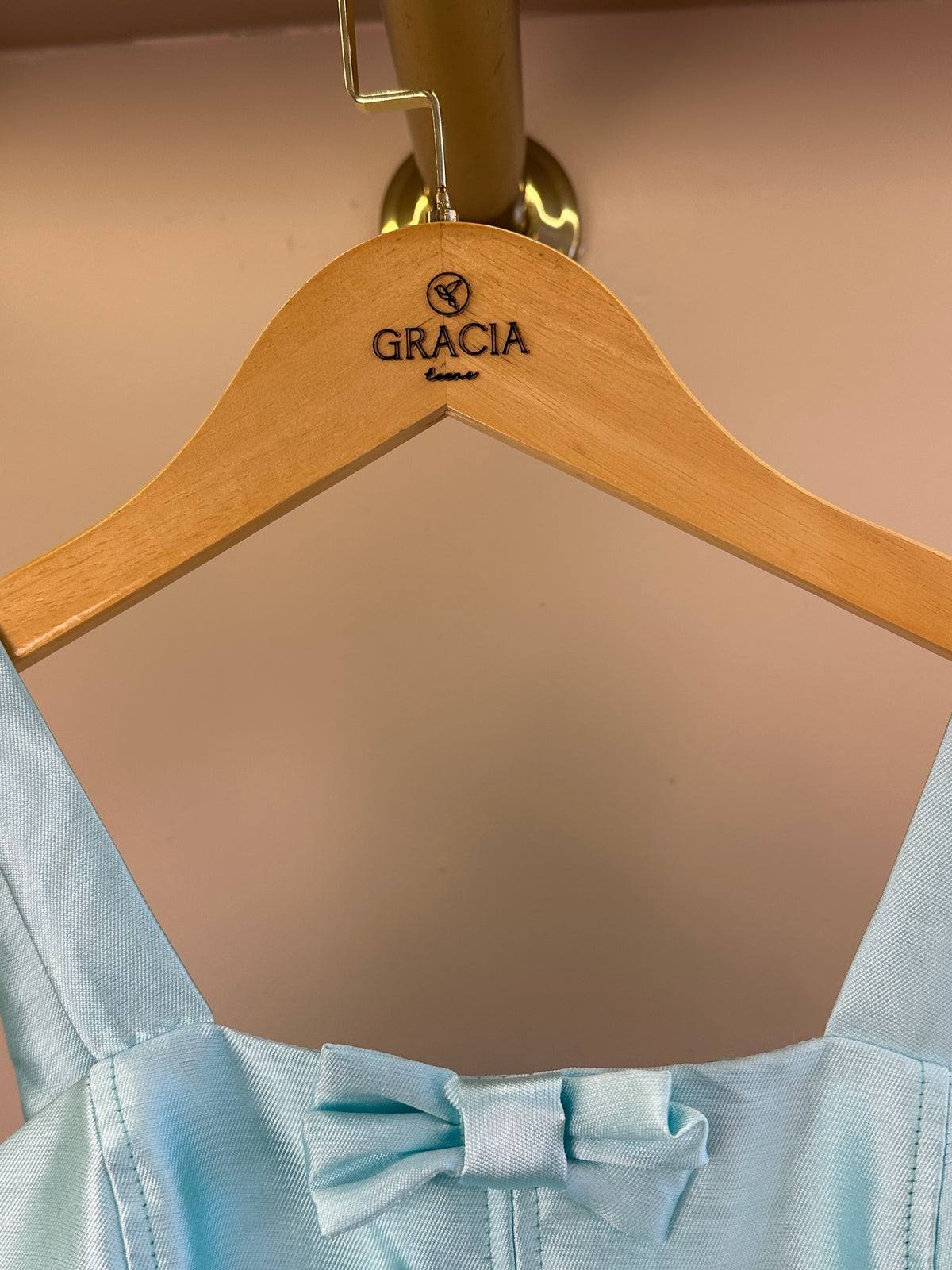 Vestido Teen Acetinado Com Laços Frontais - Vanilla Cream