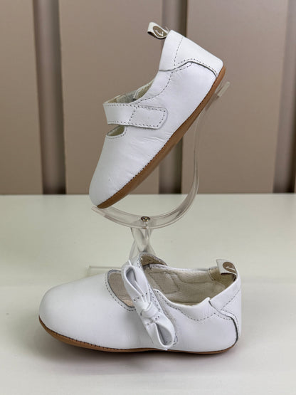 Sapatinho Bebê Gift Couro Branco - Tip Toey Joey