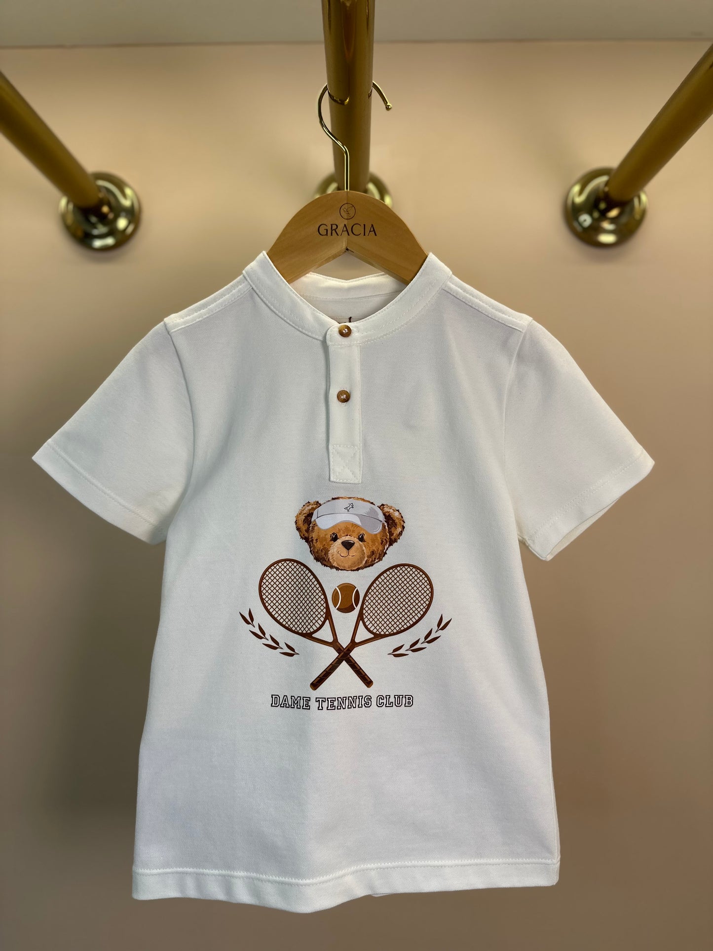 Polo Piquet Infantil Teddy Tennis Off - Dame