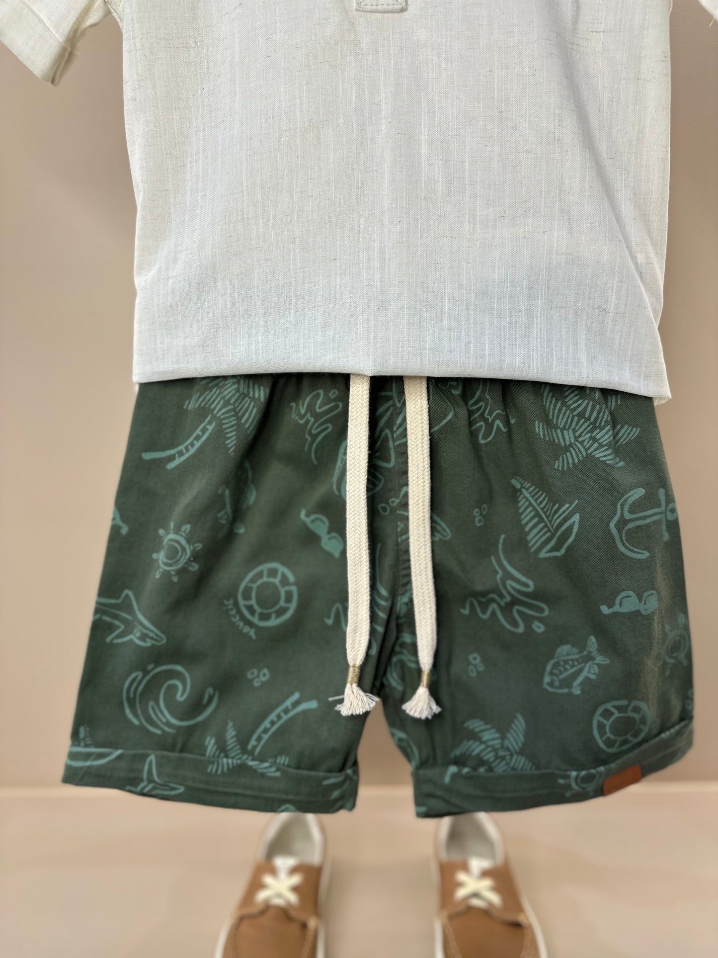 Conjunto Infantil Bata Linho e Bermuda Summer - Youccie