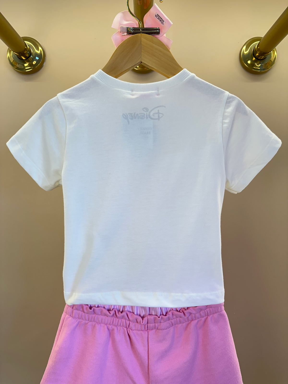 Conjunto Infantil Blusa Daisy Duck e Short Cós de Elástico - Momi