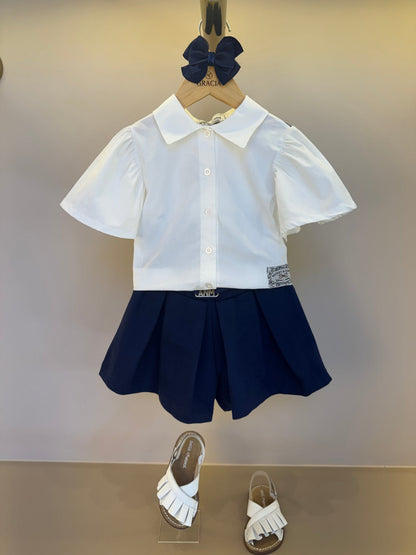 Camisa Infantil Mangas Amplas e Laço nas costas - Animê