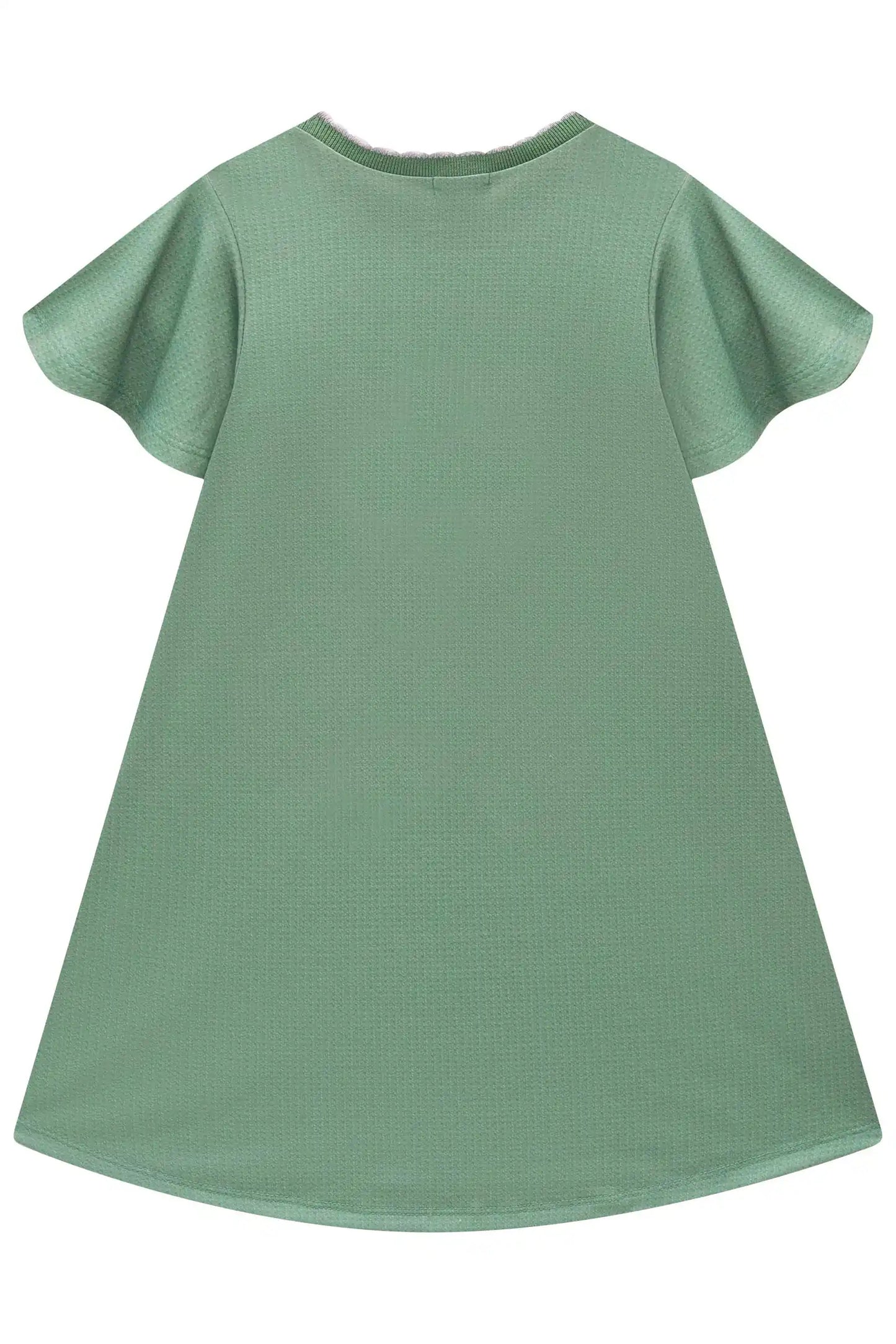 Vestido Infantil Algodão Fress Fashion & Cuteness Verde Ultramarine - Infanti