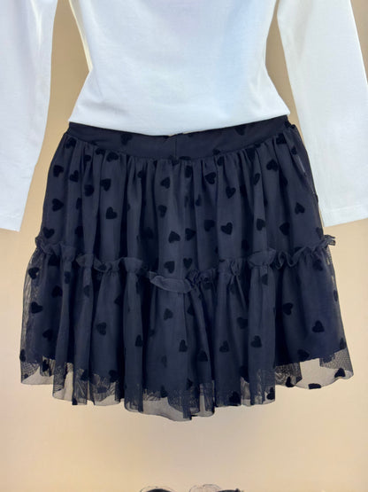 Conjunto Infantil Blusa Ml e Saia Preta - Infanti