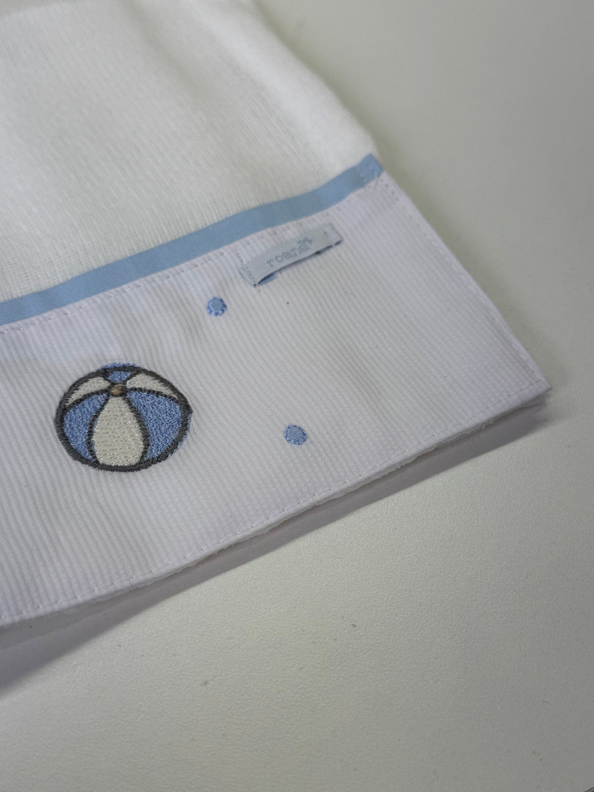 Kit 3 Fraldinhas Boca Bebê Luxo Bordadas Azul Cavalinhos - Roana