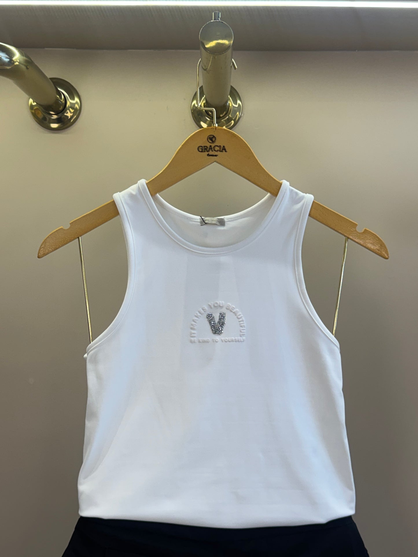 Conjunto Teen Blusa Regata e Short-Saia Off White - Vic Vick