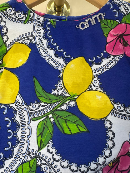Conjunto Infantil Blusa Estampa Primavera Floral e Limões e Shorts Laço - Animê