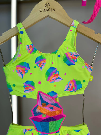 Maiô Infantil Carine Cupcake - Siri Kids