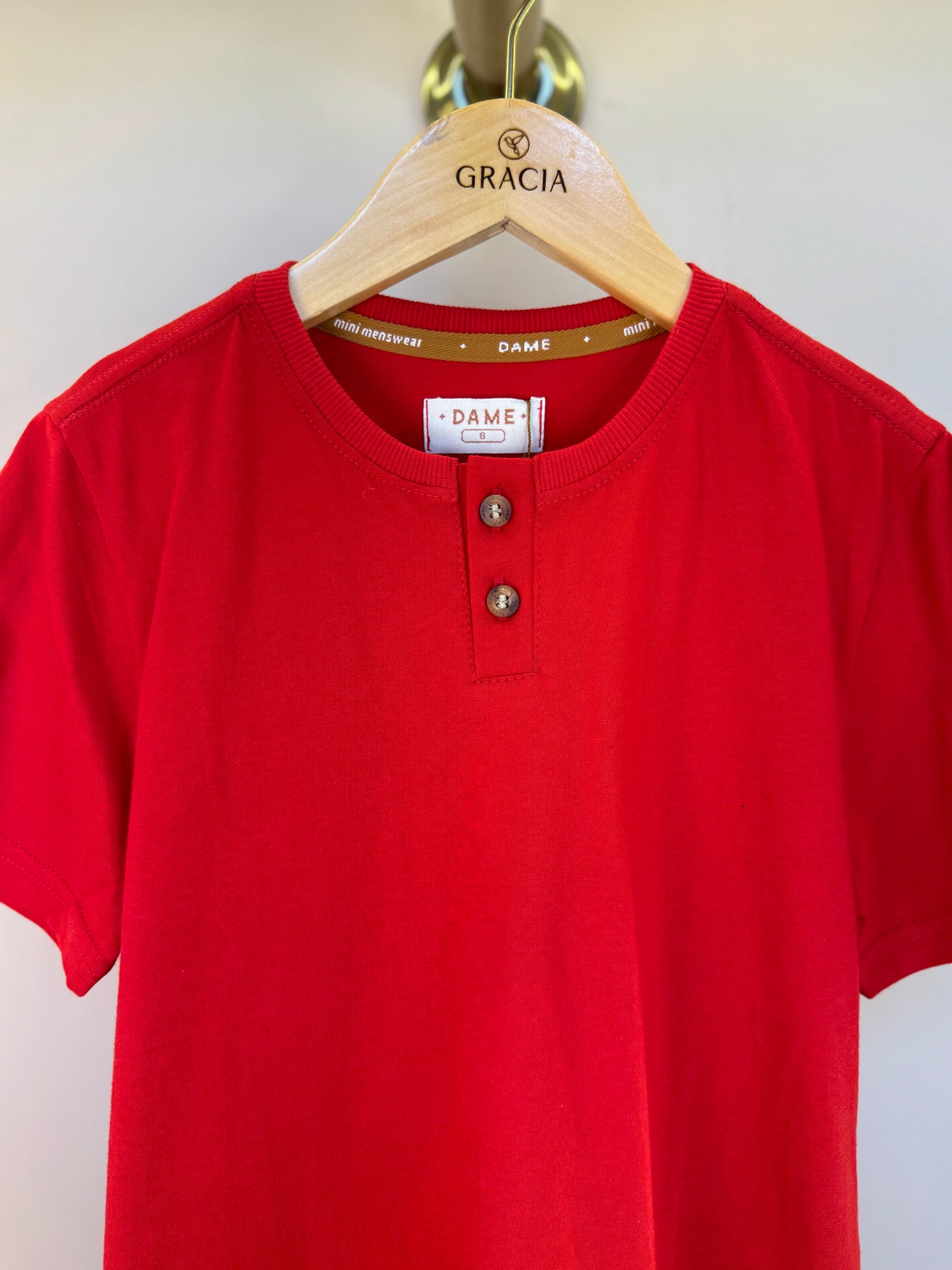 Camiseta Botões Vermelha - Dame